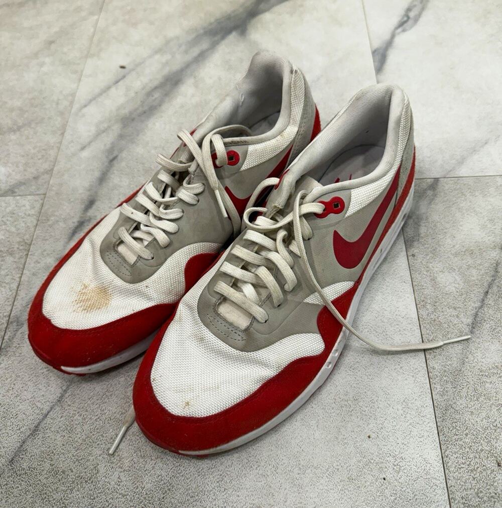 Nike Air Max 1 Ultra 2.0 Air Max Day White/Red/Gray Low Top Lace Up 908091-100